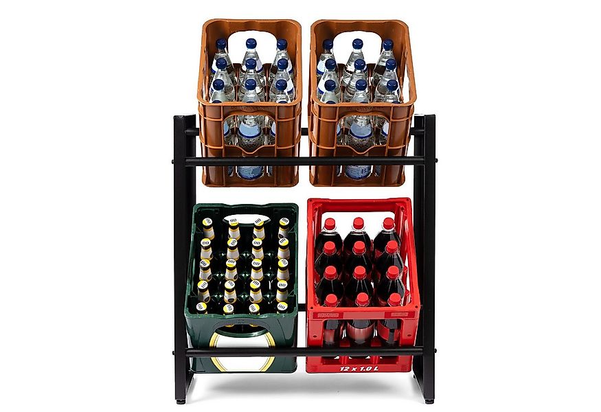 Karat Flaschenregal Flaschenkastenständer Kenji, Schwarz, In 2 Größen erhäl günstig online kaufen