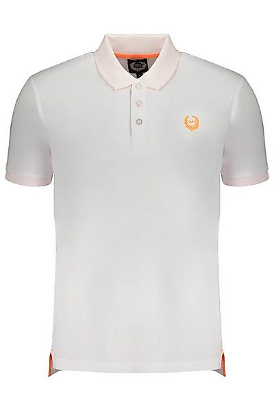 GIAN MARCO VENTURI Poloshirt Weißes Herren-Poloshirt mit Stickerei und Logo günstig online kaufen