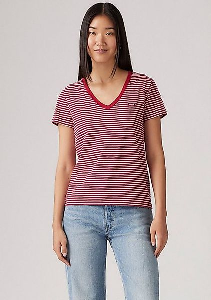 Levi's® V-Shirt PERFECT VNECK mit Mini-Batwing-Logostickerei günstig online kaufen