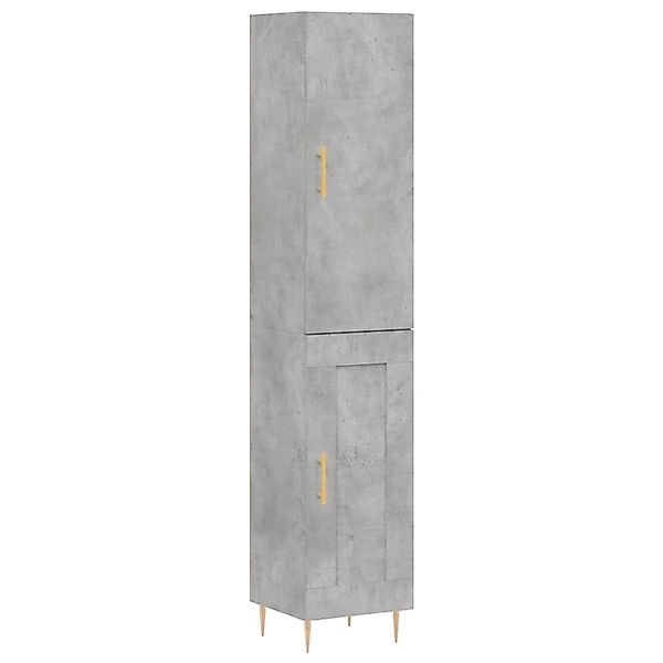 vidaXL Highboard Betongrau 34,5x34x180 cm Holzwerkstoff 3199101 günstig online kaufen