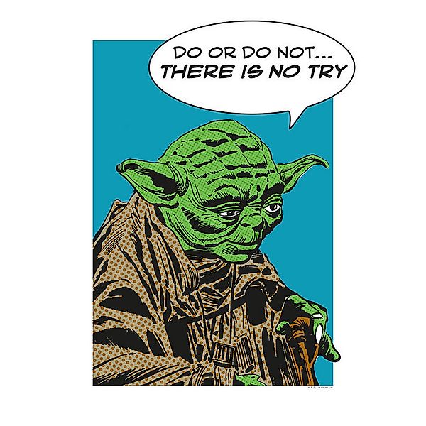 Komar Poster Star Wars Classic Comic Quote Yoda Star Wars B/L: ca. 30x40 cm günstig online kaufen