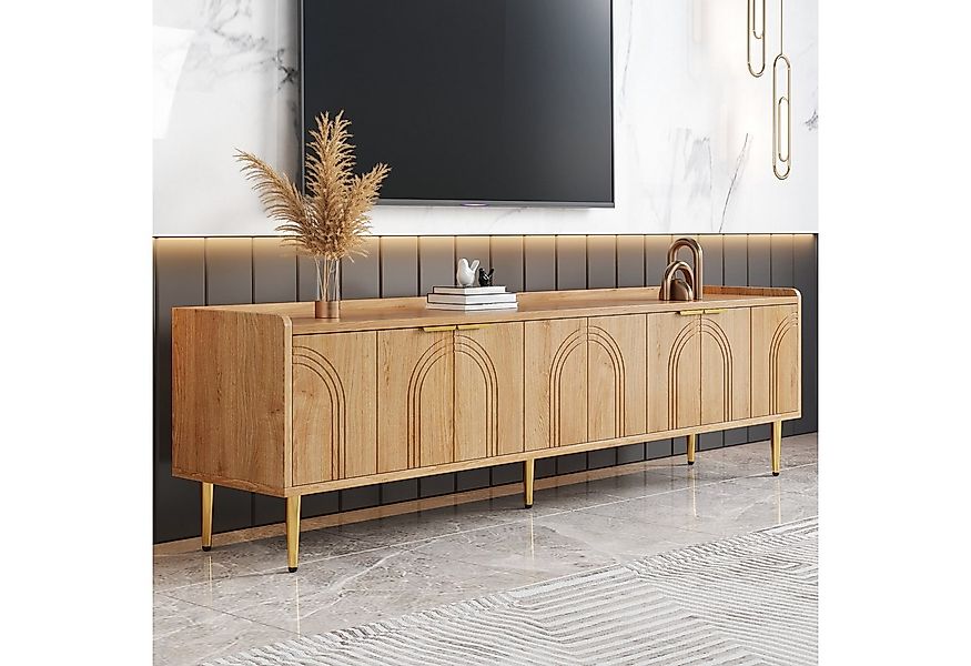 Merax Lowboard mit 3D-Türdesign (Fernsehschrank, 1 St., Stilvoller Stauraum günstig online kaufen