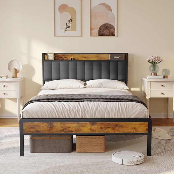 Bealife Polsterbett,Doppelbett, Bettgestell mit Kopfteil, Holzbett günstig online kaufen