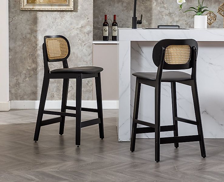 WAHSON OFFICE CHAIRS Barhocker Rattan 2/4er günstig online kaufen