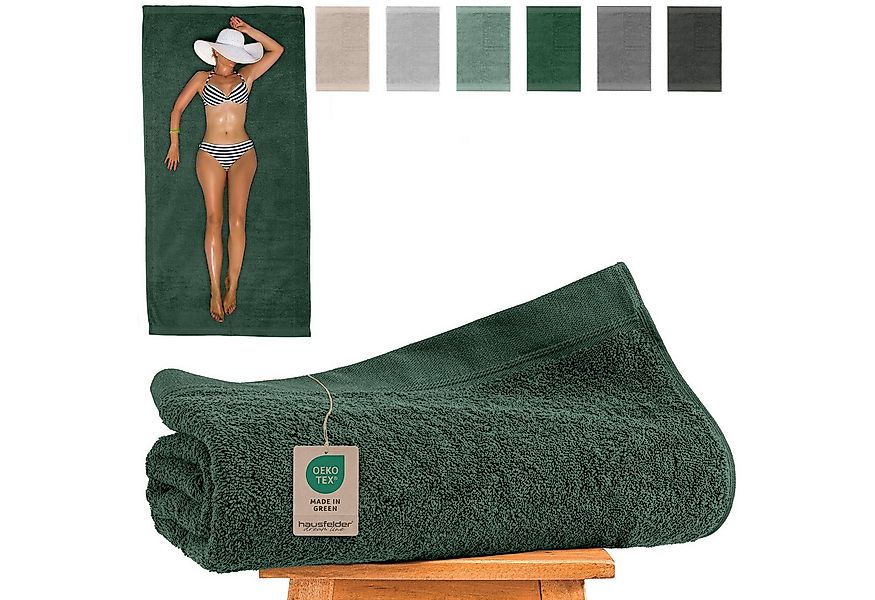 Hausfelder Saunatuch Premium Saunatuch XXL (Dunkelgrün, Saunatuch XXL 100x2 günstig online kaufen
