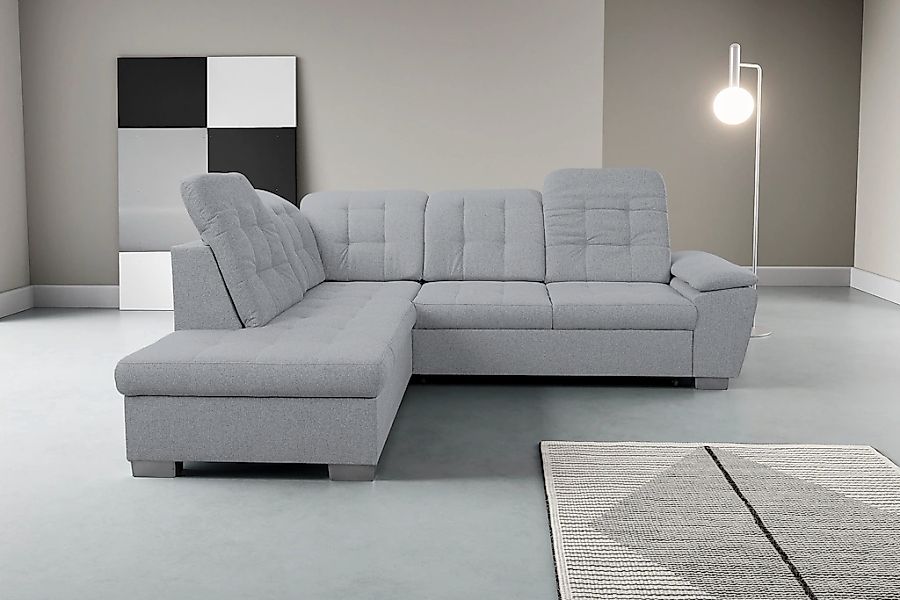 WERK2 Ecksofa "Bonny inkl. Kopfteilverstellung, Bettfunktion, Stauraum, L-F günstig online kaufen