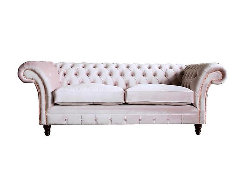 Xlmoebel Sofa Dreisitzer Chesterfield in Rosa Stoff für stilvolles, Hergest günstig online kaufen