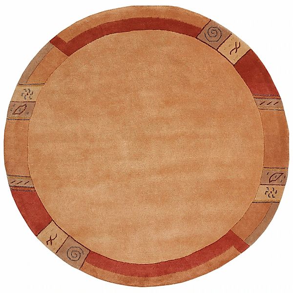 LUXOR living Wollteppich "India" rund 20 mm Höhe reine Wolle, handgeknüpft, günstig online kaufen