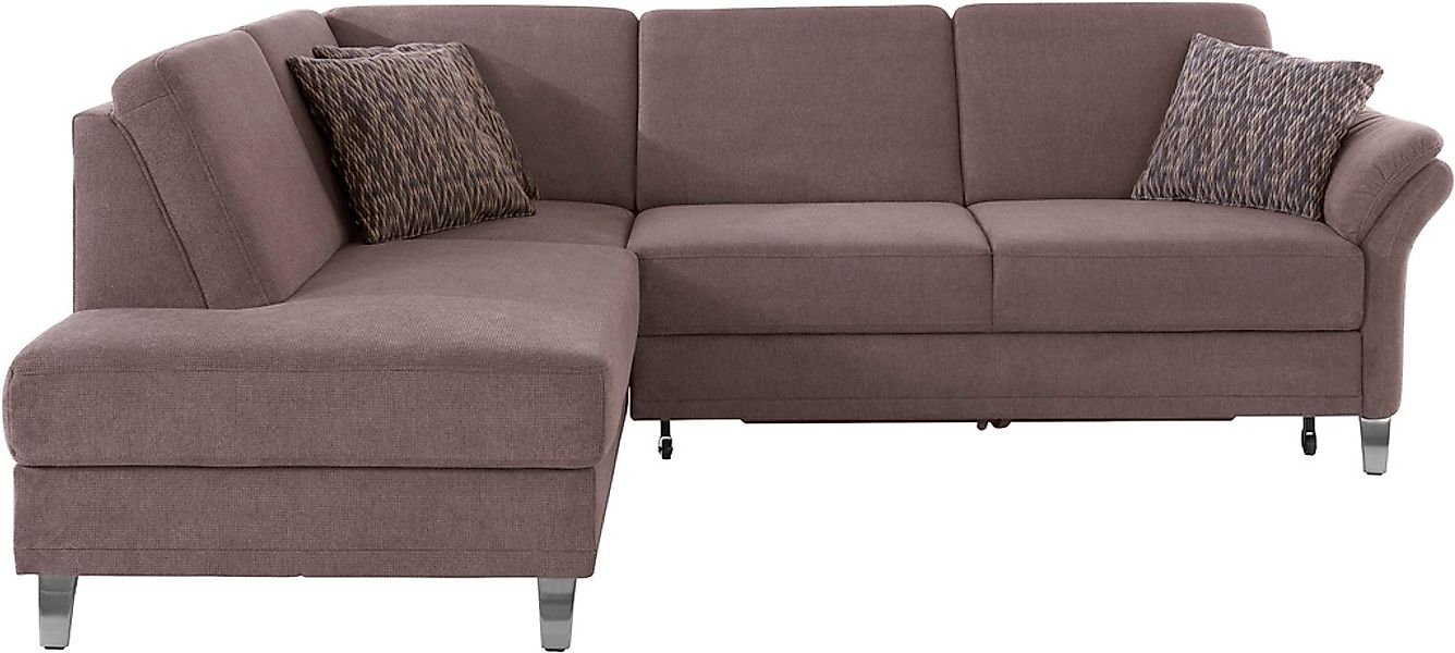 sit&more Ecksofa »Clio L-Form«, wahlweise mit Bettfunktion und Bettkasten, günstig online kaufen