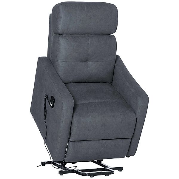 HOMCOM Elektrischer Liftstuhl Polyesterstoff Stahl Grau 71L x 94B x 104H cm günstig online kaufen