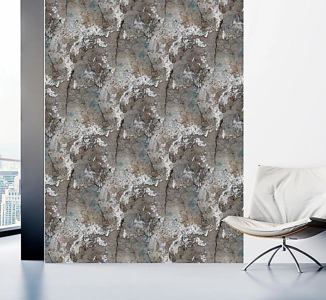 queence Vinyltapete »Zagadu«, Steinoptik, 90x250cm, selbstklebend, kinderle günstig online kaufen