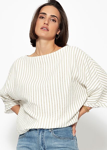 SASSYCLASSY Kurzarmbluse Oversizes Musselin Shirt kurzarm günstig online kaufen