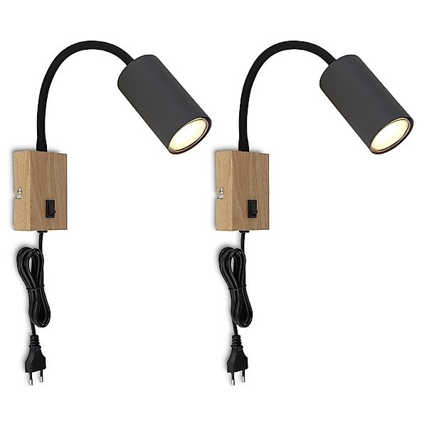 bmf-versand Wandleuchte Wandleuchten mit Kabel 2er günstig online kaufen