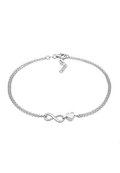 Elli Fußkette Herz Unendlichkeit Infinity 925 günstig online kaufen