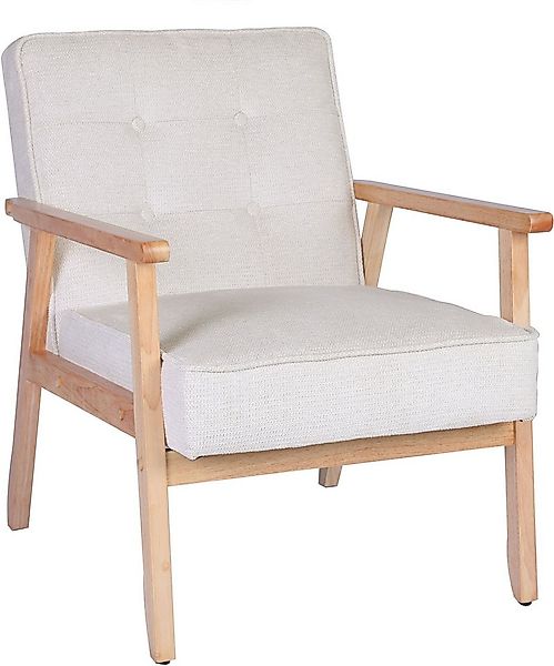 Home affaire Loungesessel MENONRI mit Armlehnen aus Massivholz, Relaxsessel günstig online kaufen