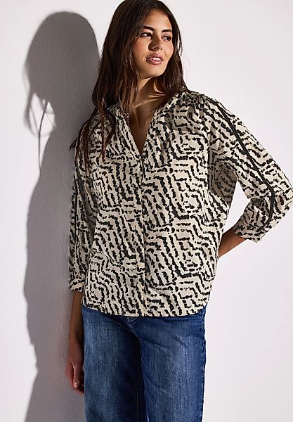 STREET ONE Druckbluse, mit Tapedetails und grafischem Muster günstig online kaufen