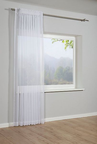 GARDINIA Gardine Schal mit Gardinenband Voile Uni (1 St), verdeckte Schlauf günstig online kaufen