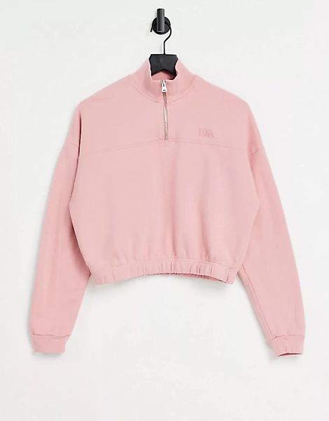 Levi's – Sweatshirt mit kurzem Reißverschluss in Rosa günstig online kaufen