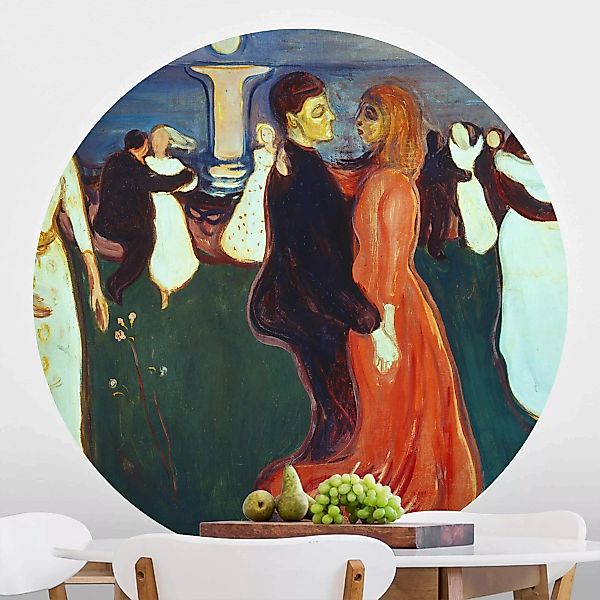 Runde Fototapete selbstklebend Edvard Munch - Der Tanz des Lebens günstig online kaufen