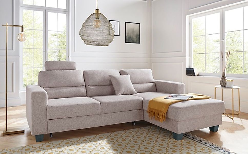 TRENDMANUFAKTUR Ecksofa »Chamber, zeitlos & modern, hoher Sitzkomfort, Brei günstig online kaufen