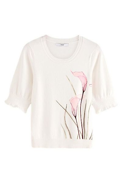 Next T-Shirt Kurzarm-T-Shirt mit Rüschenrand (1-tlg) günstig online kaufen