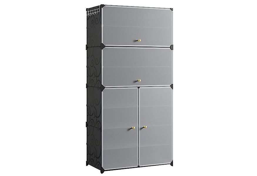 Mondeer Schuhregal Schuhschrank, mit Tür, Kunststoff, Platzsparend, 8 Ebene günstig online kaufen