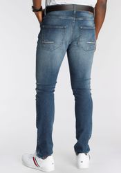 DELMAO Stretch-Jeans "Reed" gerader Beinschnitt, Used-Look-Waschung, günstig online kaufen