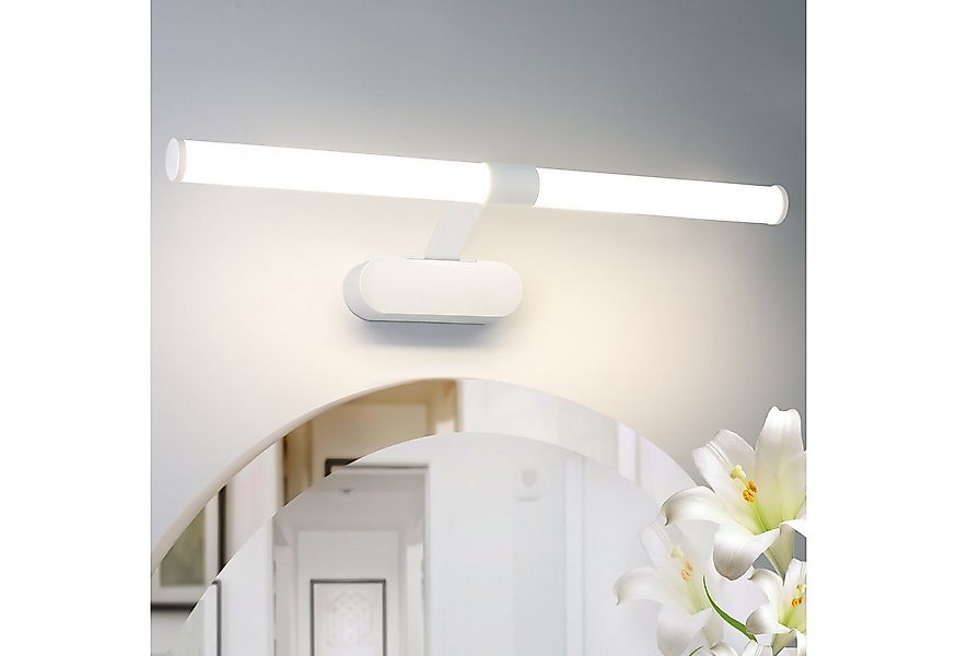 Nettlife LED Spiegelleuchte Zimmer 4000K Spiegellampe Schwarz/Weiß, LED fes günstig online kaufen