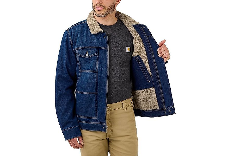 Carhartt Jeansjacke Relaxed Fit Denim Sherpa-Lined lockere Passform günstig online kaufen