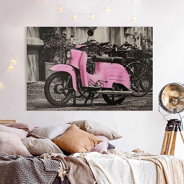 Leinwandbild Pinker Roller günstig online kaufen