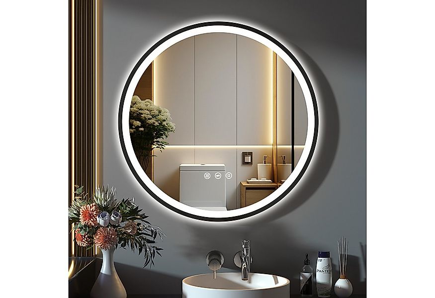 GIMBELEN Badspiegel LED-Badezimmer-Spiegel, dimmbar, Runder LED-Badspiegel günstig online kaufen