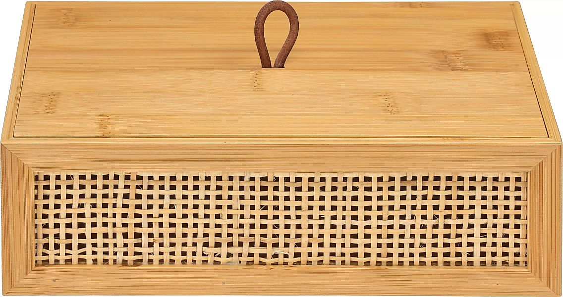 WENKO Badorganizer "Allegre", (1 St.), mit Deckel, aus Bambus und Rattan günstig online kaufen