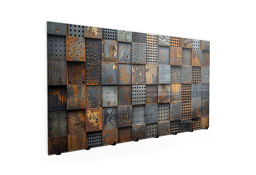 Primedeco Garderobenpaneel Kleiderhaken aus Glas Gelochte Metallplatten (1 günstig online kaufen