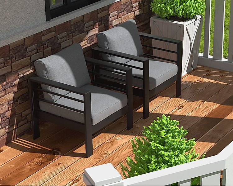 MeXo Gartensessel Relaxsessel outdoor 2 Sitzer günstig online kaufen
