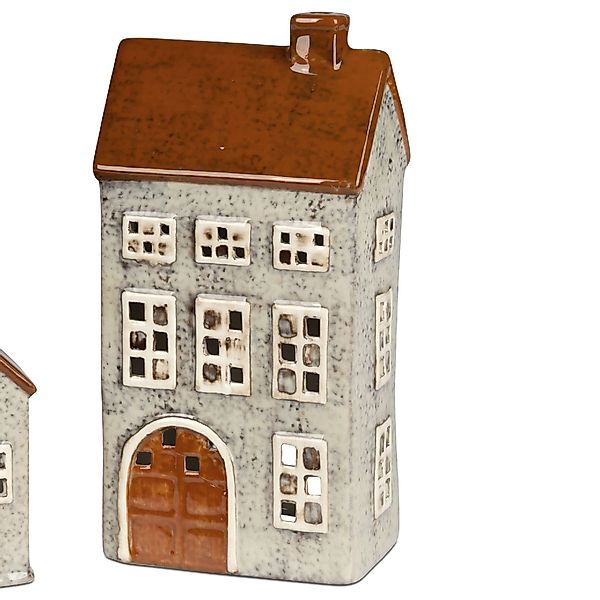 formano Teelichthalter, Farbe: Grau, Motiv: Haus günstig online kaufen