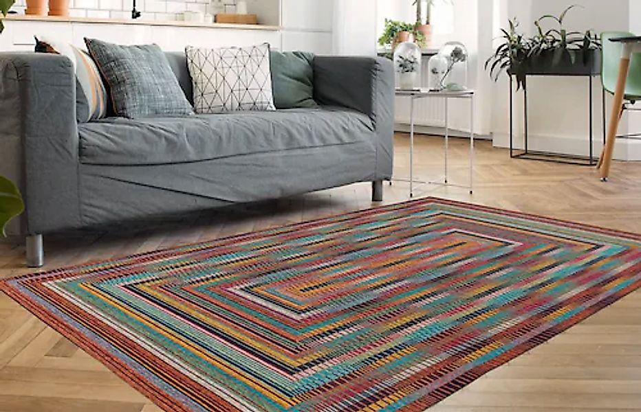 Padiro Teppich »Primavera 125«, rechteckig, 5 mm Höhe, Flachgewebe günstig online kaufen