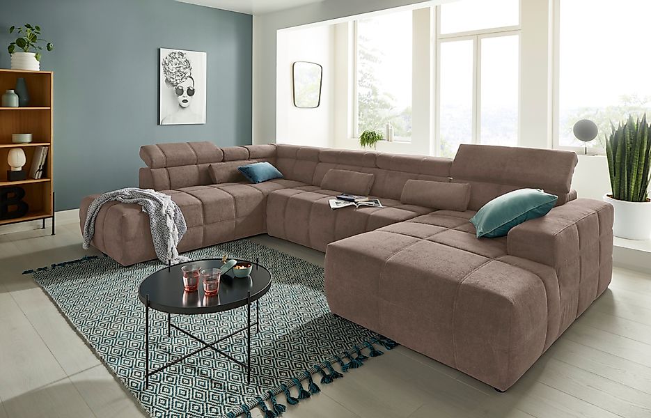 DOMO collection Wohnlandschaft Brandon viele Bezugsarten, incl. Nierenkisse günstig online kaufen