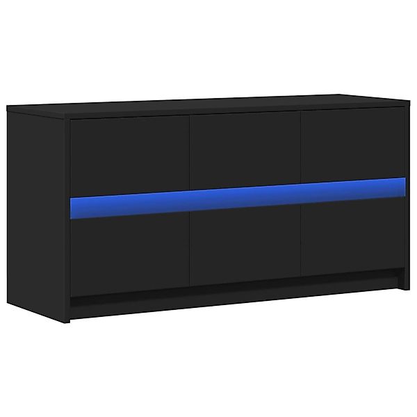 vidaXL TV-Schrank mit LED-Beleuchtung Schwarz 100x34x50 cm 852216 günstig online kaufen