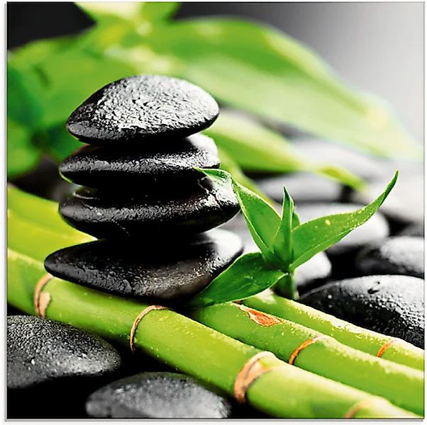 Artland Glasbild »Wachstum - Lavasteine Bambus« Zen 1 Stk. tlg. in verschie günstig online kaufen