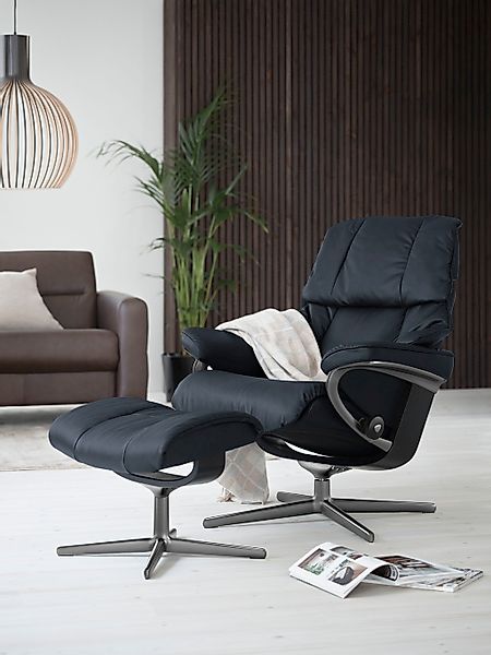 Stressless Relaxsessel "Reno" mit Cross Base, Größe S, M & L, Holzakzent Sc günstig online kaufen