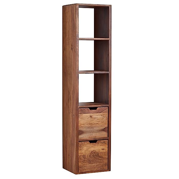 FINEBUY Wandregal FB80736, 35x150x30 cm Massivholz günstig online kaufen