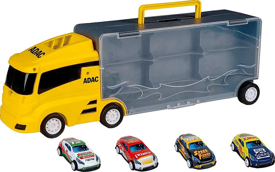 Happy People Spielzeug-LKW ADAC Autotransporter Koffer, inklusive 4 Autos günstig online kaufen