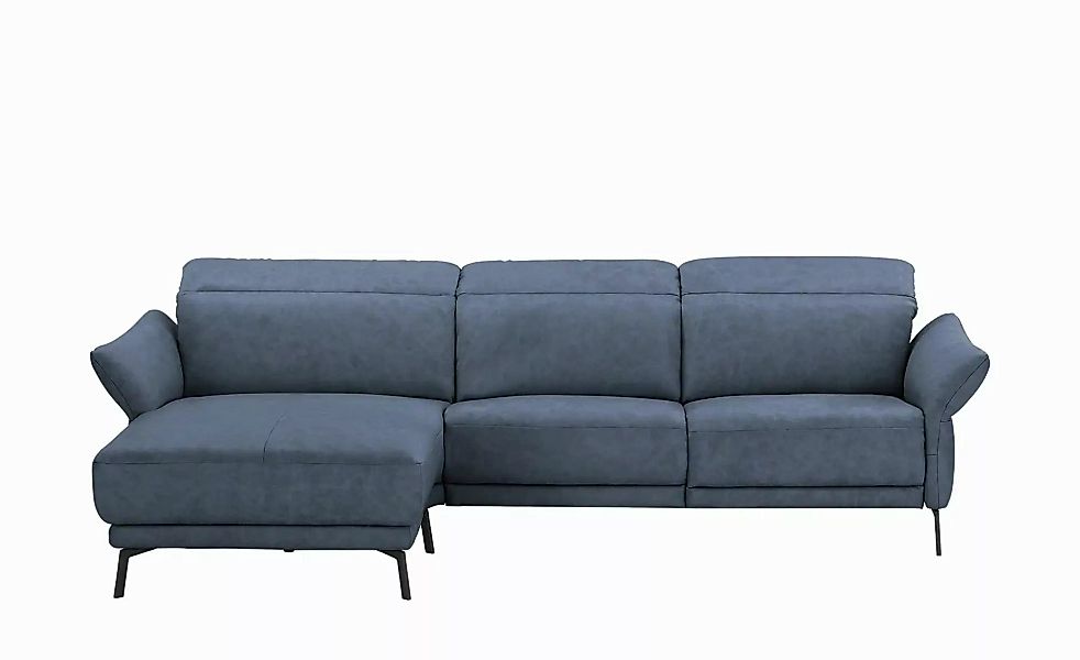 Wohnwert Ecksofa Leder Bellana ¦ blau ¦ Maße (cm): B: 285 H: 101 T: 161.0 P günstig online kaufen