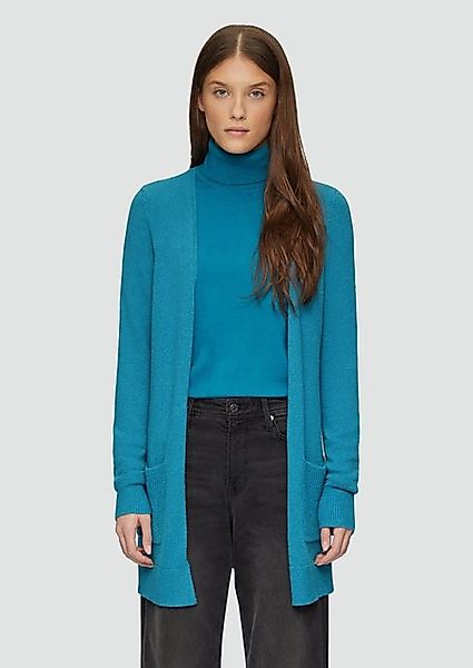 s.Oliver Strickjacke Lange Strickjacke mit Rippbündchen günstig online kaufen