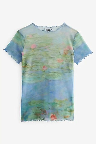 Next T-Shirt Kurzarm-T-Shirt aus Mesh mit Kräuselsaum (1-tlg) günstig online kaufen