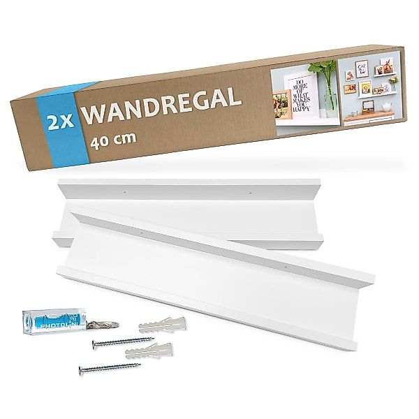 PHOTOLINI Wandregal Bilderleiste, Schweberegal 2er Set günstig online kaufen