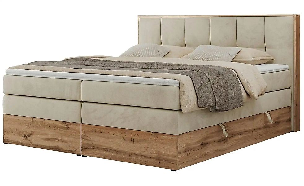 Boxspringbett mit Bettkasten Albero 1 King ¦ beige ¦ Maße (cm): H: 113 Bett günstig online kaufen
