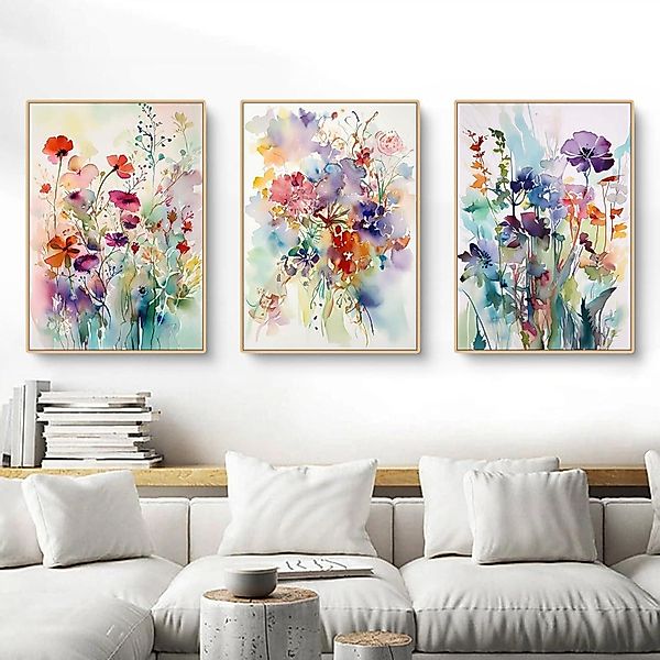 Herfair Leinwandbild Bilder Wohnzimmer 3er Set günstig online kaufen