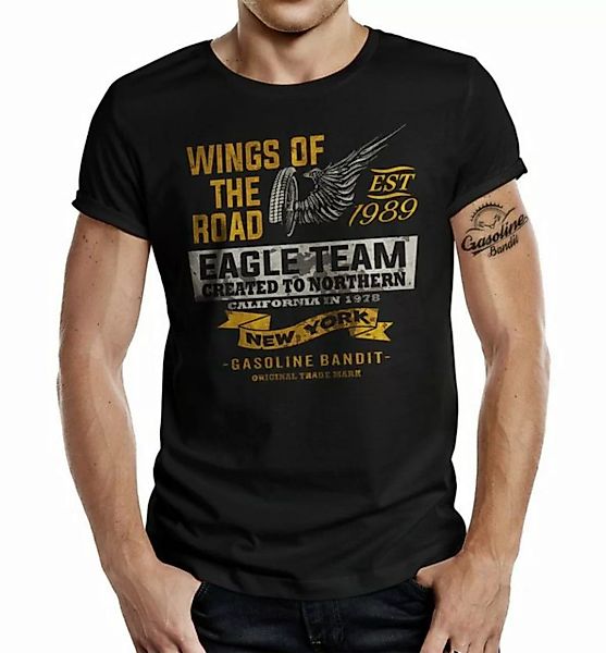 GASOLINE BANDIT® T-Shirt für Racer Biker: Wings of The Road günstig online kaufen