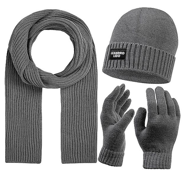 LEANDRO LIDO Strickmütze LEANDRO LIDO "Epomeo" Herren Winterset 3-teilig op günstig online kaufen
